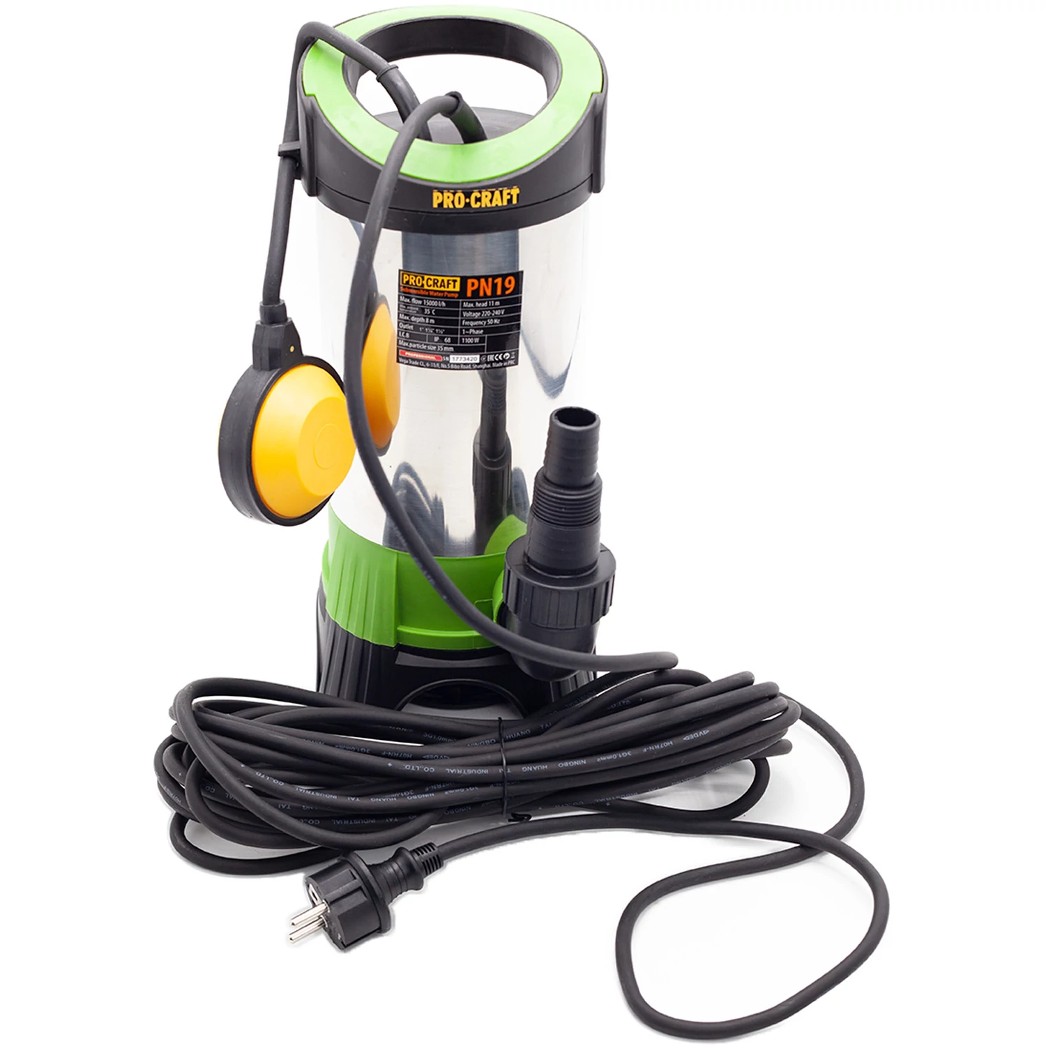 Procraft Búvárszivattyú úszókapcsolós 1100W PN19